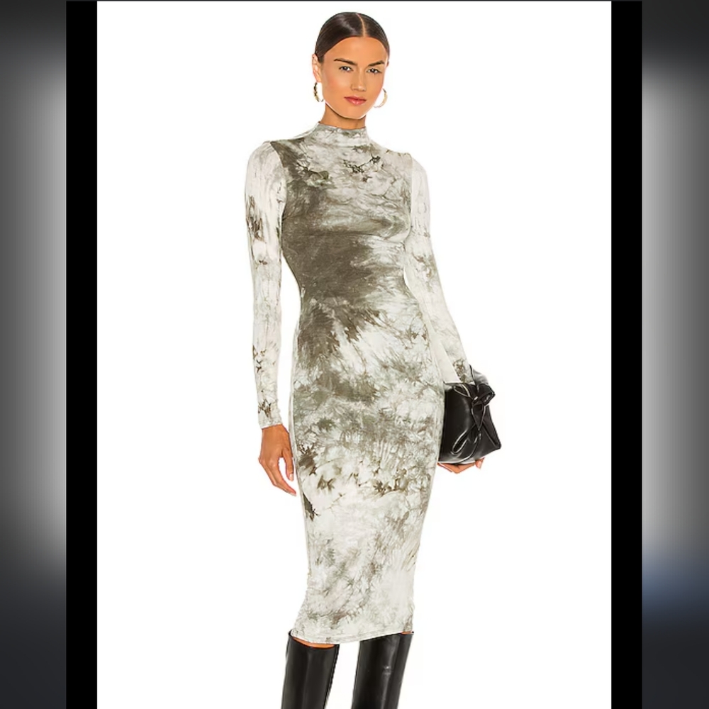 Lovers + Friends Ivanna Midi Dress | Green Tie Dye | Size Small | GUC